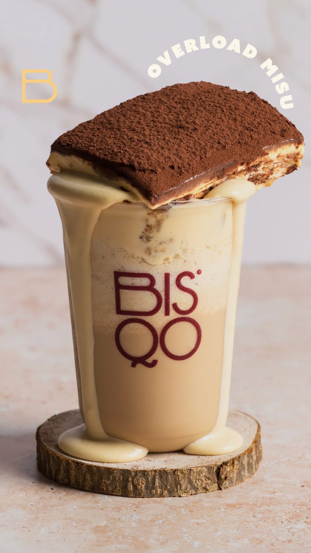 Overload Misu, double the espresso, loaded with toppings, and completely soaked in our signatur...